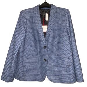 Talbots Navy Checkered Women's Blazer. NWT. Size 18W.